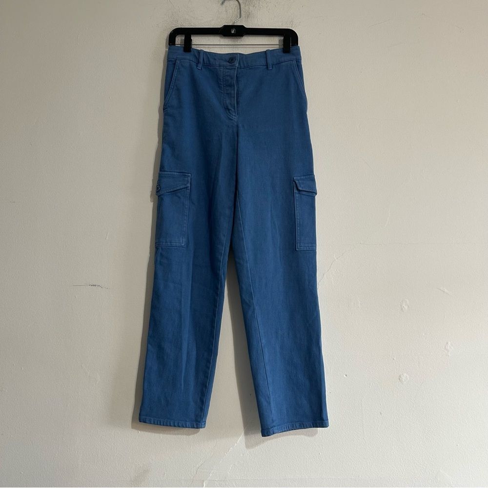 Aritzia Wilfred Free Modern Twill Cargo Pant in Blue Size 2